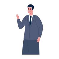 elegant businessman worker vector