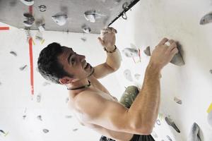 man exercise sport climbing photo