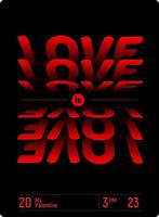 Love Is Love black and red Poster concept vector