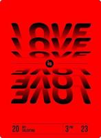 Love Is Love red Poster concept vector