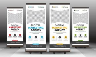 Modern Corporate Business Roll Up Banner Standee Template Vector Design, Abstract Creative X Banner, Pull Up Banner Layout for Advertisement, Ads, Exhibition, Display