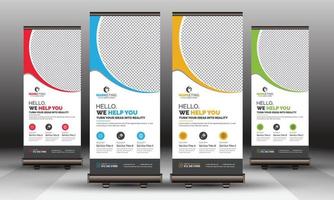 Modern Corporate Business Roll Up Banner Standee Template Vector Design, Abstract Creative X Banner, Pull Up Banner Layout for Advertisement, Ads, Exhibition, Display