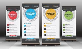 Modern Corporate Business Roll Up Banner Standee Template Vector Design, Abstract Creative X Banner, Pull Up Banner Layout for Advertisement, Ads, Exhibition, Display