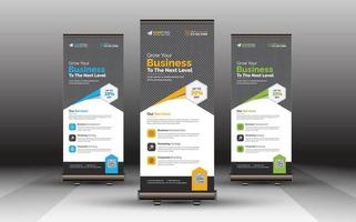 negocio corporativo moderno roll up banner standee template vector design, abstract creative x banner, pull up banner design para publicidad, anuncios, exhibición, exhibición