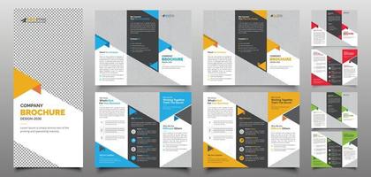 Creative Corporate Business Trifold Brochure Template Vector Layout, Modern Trifold Brochure Leaflet Design for Advertising, Promotion, Marketing