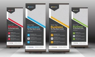 Modern Corporate Business Roll Up Banner Standee Template Vector Design, Abstract Creative X Banner, Pull Up Banner Layout for Advertisement, Ads, Exhibition, Display