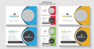 Modern Creative Business Card Template Vector, Elegant Simple Minimal Visiting Card Design Layout vector