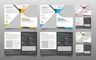 Creative Corporate Business Bifold Brochure Leaflet Template Design, Modern Bifold Company Profile, Magazine, Annual Report, Booklet Vector Layout