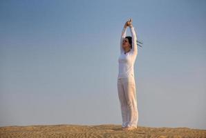 woman relax in desert photo