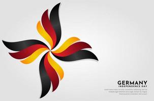 Amazing Germans Independence day design background with wavy flag vector. vector