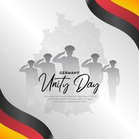 Celebration Germans Independence day design background with soldiers silhouette vector. vector