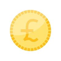 Pound sterling currency symbol coin. vector