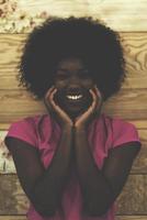 portrait of afro american woman photo