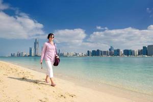 happy tourist woman photo