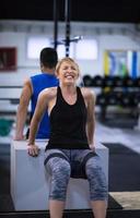 athletes working out their arms photo