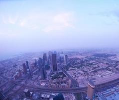 Dubai night skyline photo