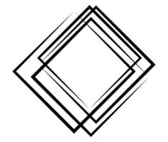 Square frame. Geometric abstract square element. Vector illustration