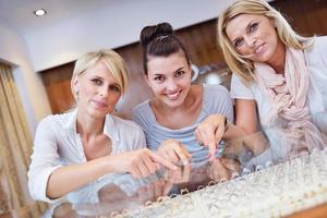 girls shopping in jewelry store photo