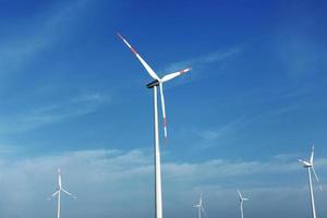 wind turbine generating eco electricity photo