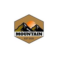 Badge logo mountain vector