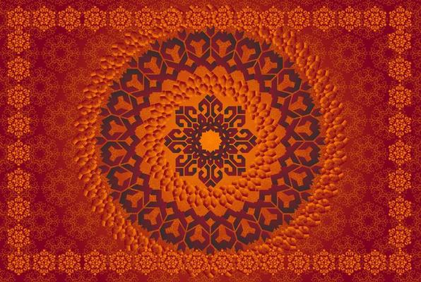 Background with Mandala ornament, round indian pattern, muslim pattern