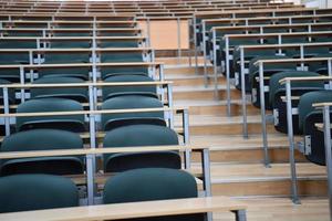 Empty classroom view photo