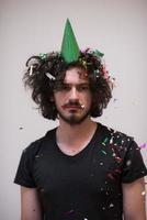 confetti man on party photo