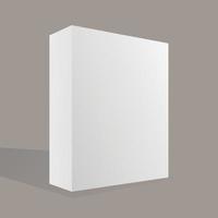 maqueta de caja. caja de paquete blanco realista. vector