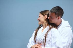 young couple on yacht photo