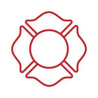 illustration of a fire department badge vector