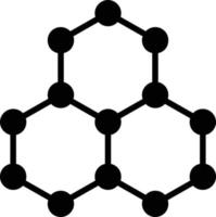 icono de glifo de estructura hexagonal vector