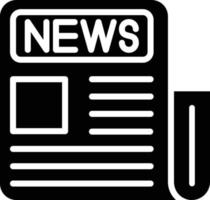 News Paper Glyph Icon vector