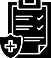 Health Insurance Glyph Icon vector