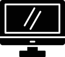 icono de glifo de pantalla de monitor vector