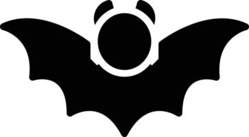 icono de glifo de murciélago vector