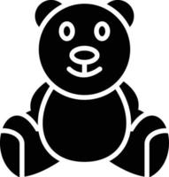 Teddy Bear Glyph Icon vector