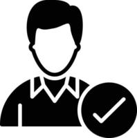 Approved Candidate Glyph Icon vector