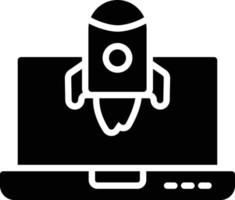 Laptop Glyph Icon vector