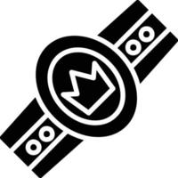 Champion Belt Glyph Icon vector