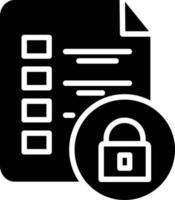 Data Security Glyph Icon vector