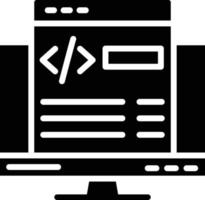 Web Development Glyph Icon vector