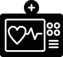 Electrocardiogram Glyph Icon vector