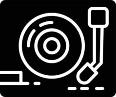 icono de glifo de tocadiscos vector