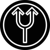 Split Arrow Glyph Icon vector