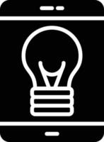 Light Bulb Glyph Icon vector