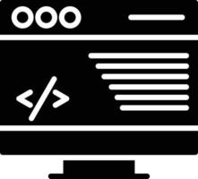 Coding Glyph Icon vector