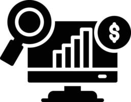 Data Analysis Glyph Icon vector