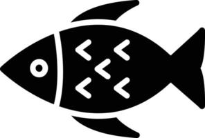 icono de glifo de pescado vector