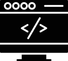 Coding Glyph Icon vector