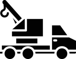 Crane Truck Glyph Icon vector